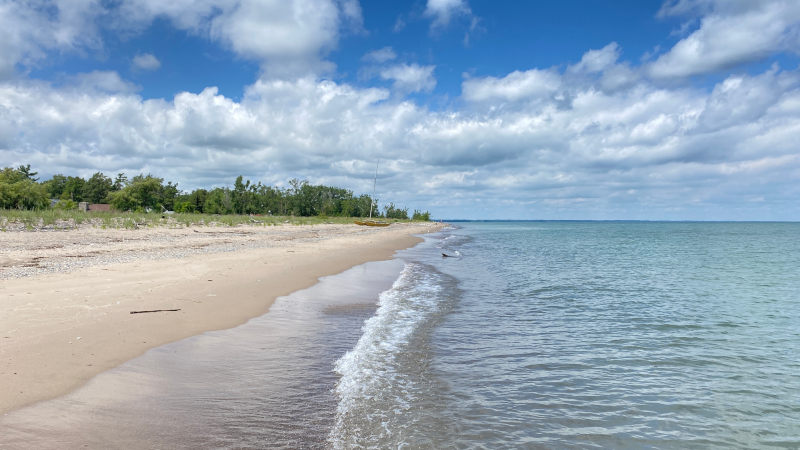 Lovely beach area on Lake Erie