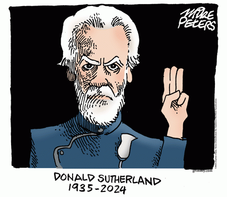 R.I.P. Donald Sutherland - Image by Mike Peters R.I.P. Donald Sutherland - Image by Mike Peters