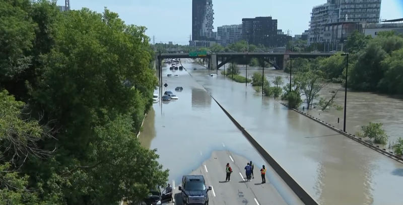 Wow. Flooded DVP. Wow. Flooded DVP.