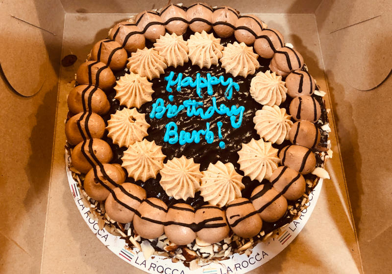 A solid cake. A solid cake.