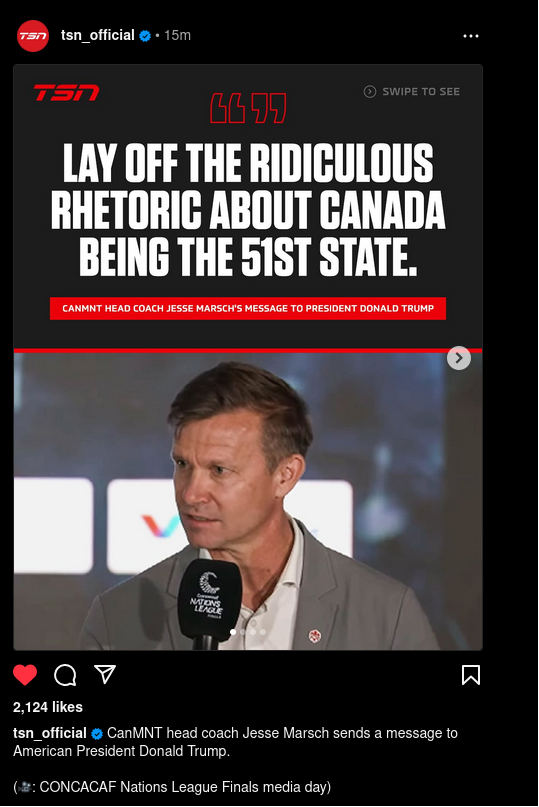 Canada's coach is bang on. Canada's coach is bang on.