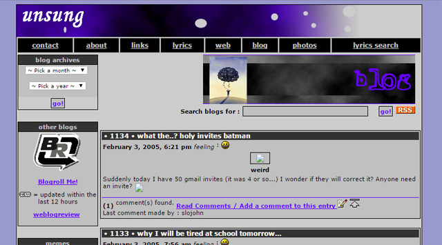 Banner circa 2005 Banner circa 2005